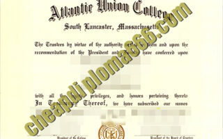 fake Atlantic Union College degree certificate