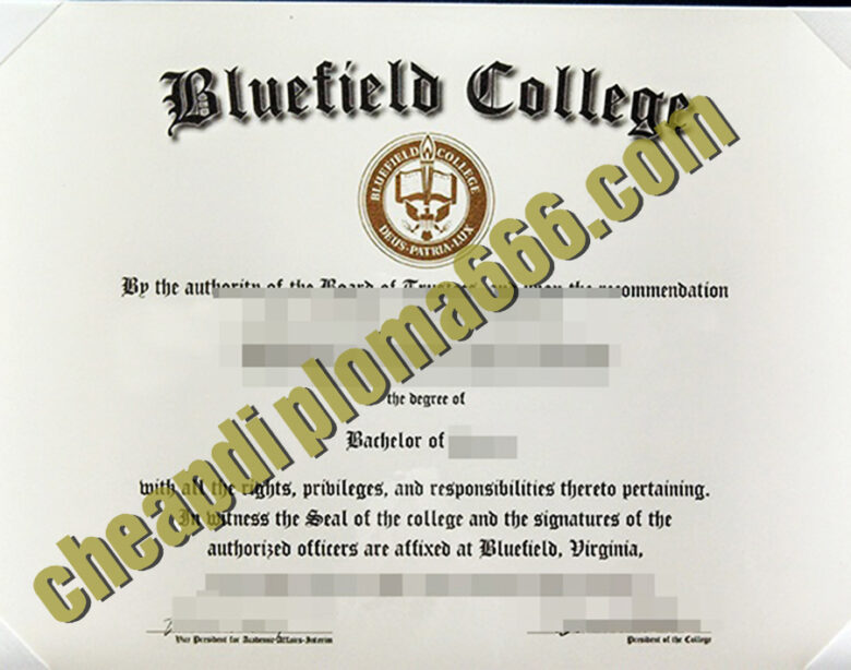 buy Bluefield College degree certificate