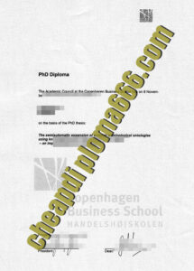 fake Copenhagen Business School certificate