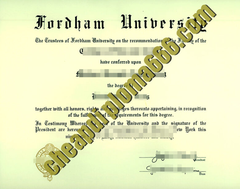 Fordham University fake degree