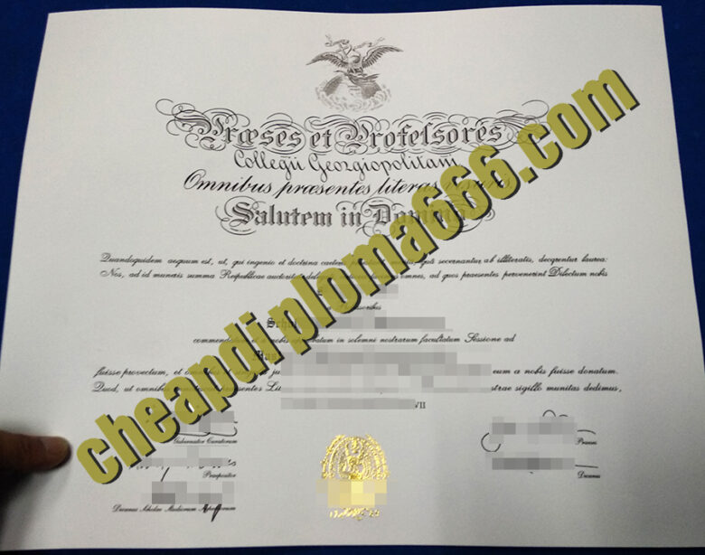 fake Georgetown University degree certificate
