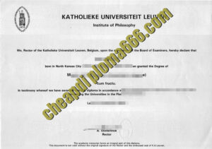 fake Katholieke Universiteit Leuven degree