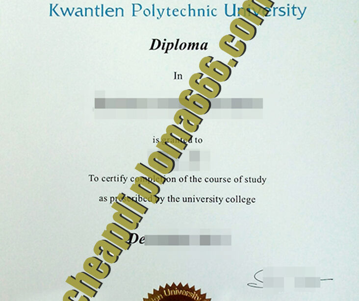Kwantlen Polytechnic University degree certificate