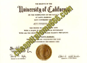 University of California, Santa Barbara degree certificate