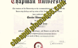 fake Chapman University degree certificate