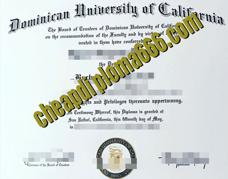 fake Dominican University of California degree certificate