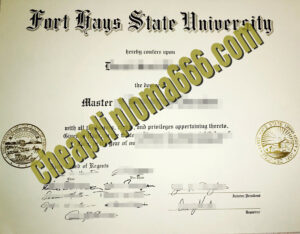 Fort Hays State University degree certificate