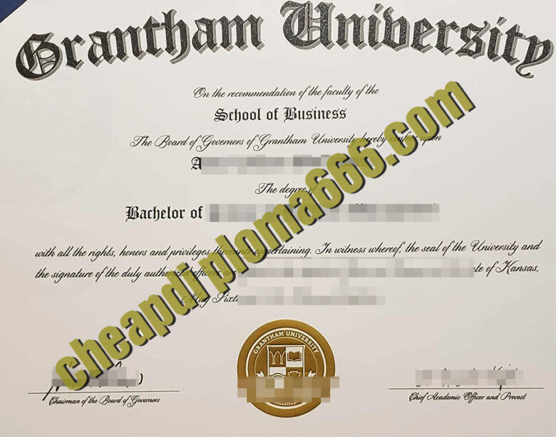 Grantham University certificate