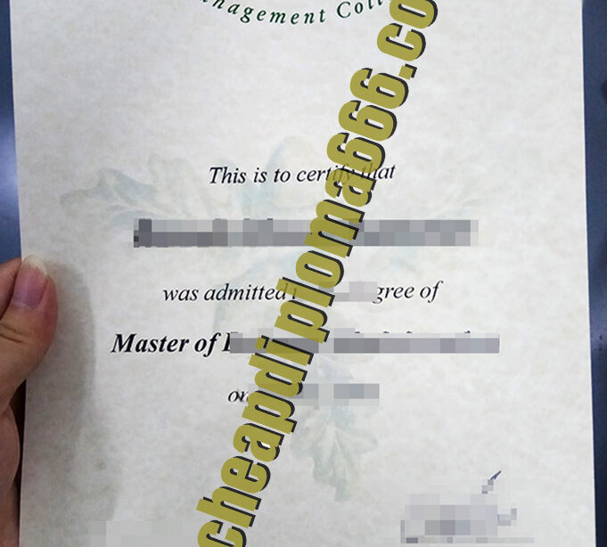 Henley Management college degree certificate