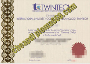 buy International University College of Technology Twintech degree