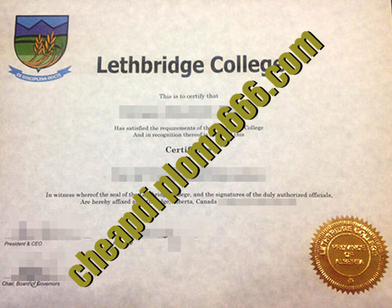 buy Lethbridge college degree certificate