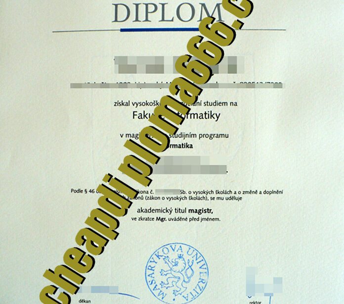 Masaryk University degree certificate