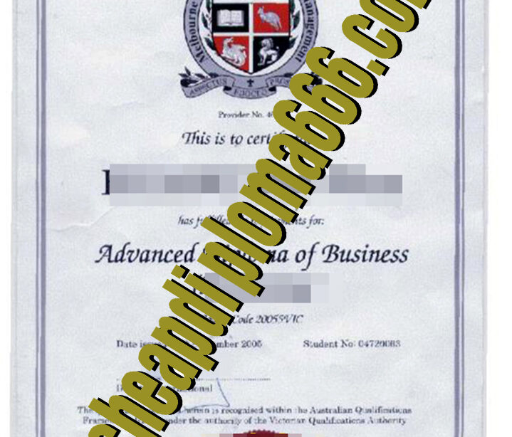 Melbourne Institute of Finance & Management fake certificate