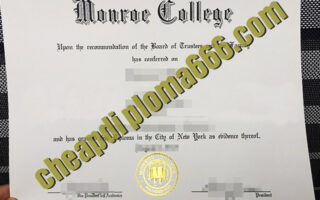 buy Monroe College fake degree certificate